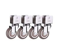 Silent UHardware Casters for Fur5.1cm Rubber Wheels with ScrewsBaby Crib Swivel CastersBrake 16mm Size 4 Colors Available li Soluts