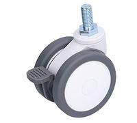 Silent Universal Wheel TPR 75mm M12 Thread Caster Replacement Smooth Rolling Noise Heavy Duty Casters for Workbench Office Chair Art Table School Hospital