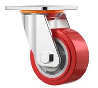 Silent Universal Wheels 4 5 6 & 8 Inch - Polyurethane Brake for Warehouse Logistics - Heavy-Duty Smooth Rolling Caster Wheels for Easy Mobility