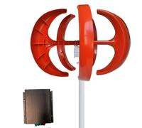 Silent Vertical Wind Turbine System - 400W 600W 800W 1000W 1200W, 5 Blades, 12V/24V Permanent Magnet Generator for Efficient Renewable Energy Production