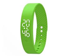 Silent Vibration Alarm Wristband, IPX57 Waterproof Fitness Tracker with Body Temp Sensor ±0.1℃, for Running Cooking Study Concentration Workout Green