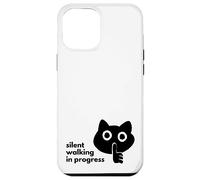 Silent Walking in Progress Cute Black Cat Lover, Quiet Shhh Case for iPhone 12 Pro Max