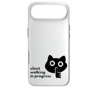 Silent Walking in Progress Cute Black Cat Lover, Quiet Shhh Case for iPhone Air