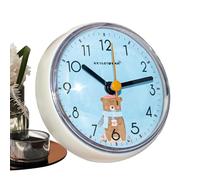 Silent Wall Clock - 7cm/2.76 inches Non Ticking Suction Cup Waterproof,Modern Small Clock Wall Watch - Anti-Fog Case Technology for Home Bedroom Kitchen Bathroom Mirror Tile School Classroom