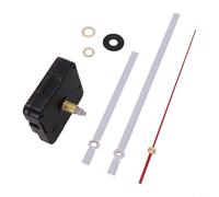 Silent Wall Clock Movement, DIY Quartz Repair Kit with White Red Pointer Hands for Home Metal Wood Craft Clocks, 110mm 175mm 152mm(A)