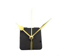 Silent Wall Clock Movement Kit with Long Shaft, DIY Quartz Repair Mechanism for Table Clocks, Includes 3 Hands, Gold and Black(4#001)