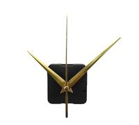 Silent Wall Clock Movement Kit with Long Shaft, DIY Quartz Repair Mechanism for Table Clocks, Includes 3 Hands, Gold and Black(9#001)