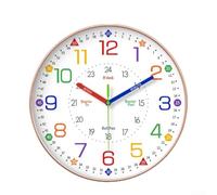 Silent Wall Clock,Quiet Study Clock For Bedroom(12INCH-Gold)