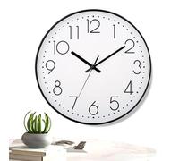 Silent Wall Clock - Round Wall Clock 25 cm, Battery Operated Display for Home Decoration - Tenant Owners Kitchen Bathroom Office Gym Nursery