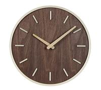 Silent Wall Clock with Wood Grain Design for Kitchen and Living Room Decor