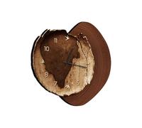 Silent Wall Clocks Decorative for Living Room Retro 3D Sandstone Wall Clock Entryway Wall Decoration with Clock No Tick-Tock Sound for Bedroom Dining Room