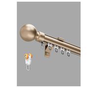 Silent Wall Mounted Curtain Track Single Roman Curtain Rods Heavy-Duty Curtains Rails Room Divider for Privacy in Open Rooms Easy to Install(Gold,95cm/37.4'')