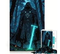 Silent Warden of The Enchanted Dark 1000 Piece Jigsaw Puzzles for Teenagers Jigsaw Solid Logic Toy Calm Fun Precision Cut Santa Wish Item 38x26cm