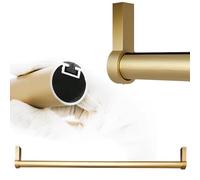 Silent Wardrobe Rail Clothes Hanger Rod - Adjustable Ceiling/Wall Mount Garment Rack Sturdy Round Tube Support Pole for nizing Clothes Space-Saving Solution