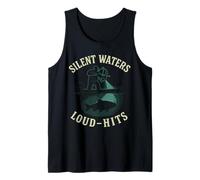 Silent Waters Loud Hits Bowfishing Fun Tank Top