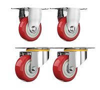 Silent Wheel Pulley for Enchanter 3" & 4" Small Brake Caster Cart Wheel (Color: B Size: 4") Durable & Smooth Rolling for Furniture & Equipment.