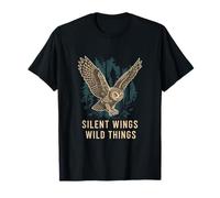 Silent Wings Wild Things Owl Forest Nature Lover T-Shirt