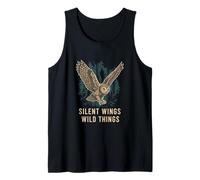 Silent Wings Wild Things Owl Forest Nature Lover Tank Top