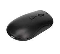 Silent Wireless Mouse, 800, 1200, 1600 DPI Adjustable Rechargeable Dual Mode Mouse, Candy Colors Ergonomic Portable Mice, for Office Desktops PC (Black)