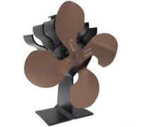 Silent Wood Burning Stove Fan 160x100x215mm Aluminum(YL903 Bronze Color) | No batteries needed, auto control, silent operation under 35dB, for durable aluminum alloy, fits small stoves