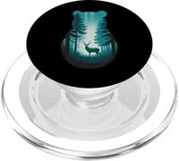 Silent Woods Deer in Bear Forest Silhouette PopSockets PopGrip for MagSafe