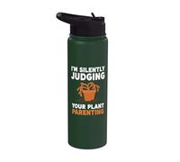 Silently Judging Plant Parenting Stainless Steel Insulated Water Bottle