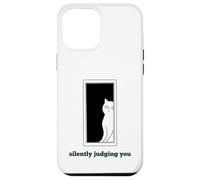 Silently Judging you Funny White Cats Sarcastic Women Girls Case for iPhone 12 Pro Max