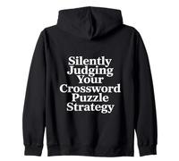 Silently Judging Your Crossword Puzzle Strategy Crew Fan Zip Hoodie
