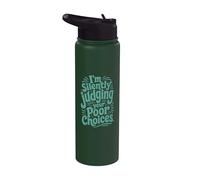 Silently Judging Your Poor Choices Funny Sarcastic Humor Stainless Steel Insulated Water Bottle