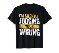 Silently Judging Your Wiring Distressed Electrician Graphic T-Shirt
