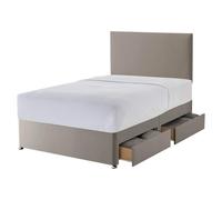 Silentnight 4 Drawer Storage Divan | Paris Headboard | Sandstone | Double