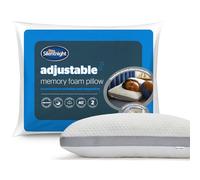 Silentnight Adjustable Memory Foam Pillow - Sink-In Luxury Shredded Filling - Ergonomic Support Help Ease Neck Pain - All Sleeping Positions - Breathable Hollowfibre Removable Cover - Hypoallergenic