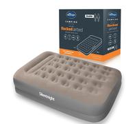 Silentnight Air Bed Double with Built in Pump - High Rise Flocked Non Slip Electric Airbed Comfortable Full Body Support Air Mattress for Guests, Cam