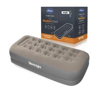 Silentnight Air Bed Single with Built in Pump - High Rise Flocked Non Slip Electric Airbed Comfortable Full Body Support Air Mattress for Guests, Cam