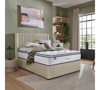Silentnight Airmax 1800 Geltex Pillowtop Mattress, Divan & Headboard DUSKY PINK DOUBLE