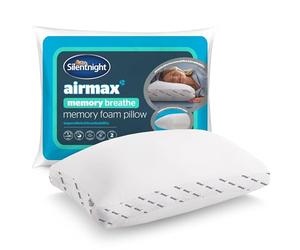Silentnight Airmax Breathe Pillow - Memory Foam Shell Prevent Overheating - Breathable Mesh Sides for Enhanced Airflow - Medium Support Sink-In Comfort - Hypoallergenic