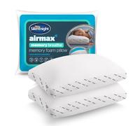 Silentnight Airmax Breathe Pillow Pair - Memory Foam Shell Prevent Overheating - Breathable Mesh Sides for Enhanced Airflow - Medium Support Sink-In Comfort - Hypoallergenic, 2 Pack