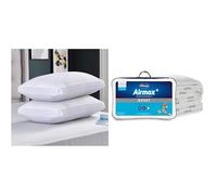 Silentnight Airmax Firm Bed Pillows - with Foam Core Breathable Cooling Cool Pillows Pack of 2 & Airmax King Size Duvet - 10.5 Tog Breathable All Season Duvet Quilt