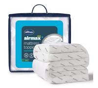 Silentnight Airmax Mattress Topper, 10cm Deep, Small Double Bed, 120x190cm | Extra Thick, Box Stitched Edge, Breathable Airmesh Sides for Airflow, Comfortable Soft, Elasticated Straps, Machine Washable