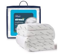 Silentnight Airmax Mattress Topper - 10cm Extra Thick Deep Comfort Bed Pad - Breathable Cooler Nights - Box-Stitched Edge & Mesh Sides to Increase Airflow - Elasticated Straps - Washable, Small Double