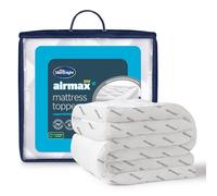 Silentnight Airmax Mattress Topper - 8cm Deep Thick Comfort Bed Pad - Breathable Cooler Nights - Box-Stitched Edge & Mesh Sides to Increase Airflow - Elasticated Straps - Washable, Small Double