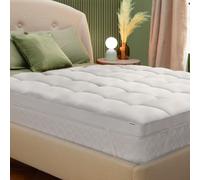 Silentnight Anti Allergy Ultimate Mattress Topper - Cloud-Like 10cm Depth for Comfort - Against Bacteria and Odour Ideal for Allergy and Asthma Sufferers - Quilted Cover and Fit Straps, Super King
