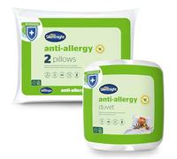 Silentnight Anti Allergy 10.5 Tog Duvet and Pillow Pair Bundle - All Year Round Winter Quilt Duvet & Pillows Anti-Bacterial and Machine Washable with Allergy UK Approved Anti Allergy Fibres - Single