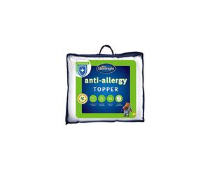 Silentnight Anti-Allergy Double Mattress Topper - Thick Deep Mattress Pad Protecting Against Allergies and Dust Mites - Hypoallergenic and Machin