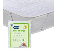 Silentnight Anti Allergy Mattress Protector - Ideal for Allergy and Asthma Sufferers Protecting Against Bacteria and Dust Mites - Bed Cover Pad with Deep Fit Straps, Machine Washable, Double