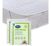 Silentnight Anti Allergy Mattress Protector - Ideal for Allergy and Asthma Sufferers Protecting Against Bacteria and Dust Mites - Bed Cover Pad with Fit Straps, Machine Washable, 2 Pack, King