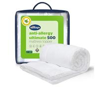Silentnight Anti Allergy Mattress Topper, 5cm Deep, King Bed, 150x200cm | Anti-Bacterial, Dust Mite & Odour Protection, Luxury Fibadown™ Fibres, Box-Stitched Edge, Elastic Straps, Machine Washable