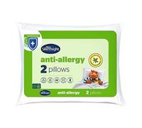 Silentnight Anti Allergy Pillow Pack of 2 - Medium Support Anti Bacterial Two Pack Pillow Pair For Side Sleepers - Machine Washable Hypoallergenic Bed Pillows, White