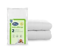 Silentnight Anti Allergy Pillow Protector - Ideal for Allergy and Asthma Sufferers Protecting Against Bacteria and Dust Mites - Machine Washable, 2 Pack