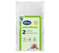 Silentnight Anti-Allergy Pillow Protectors ? Pack of 2 Quilted Pillow Protectors with Anti-Allergy and Anti-Bacterial Fibres to Prevent Allergies ?